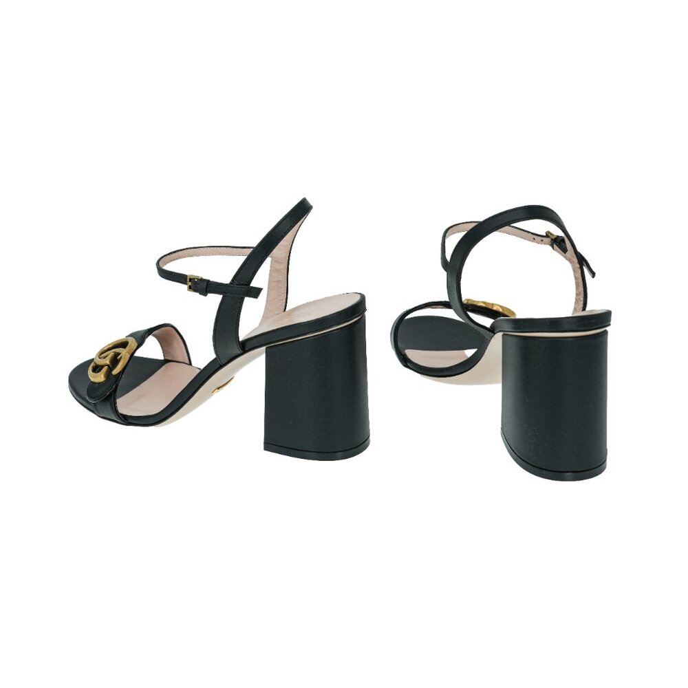 Gucci GG Marmont Leather Mid-heel Sandals - Picture 3 of 11